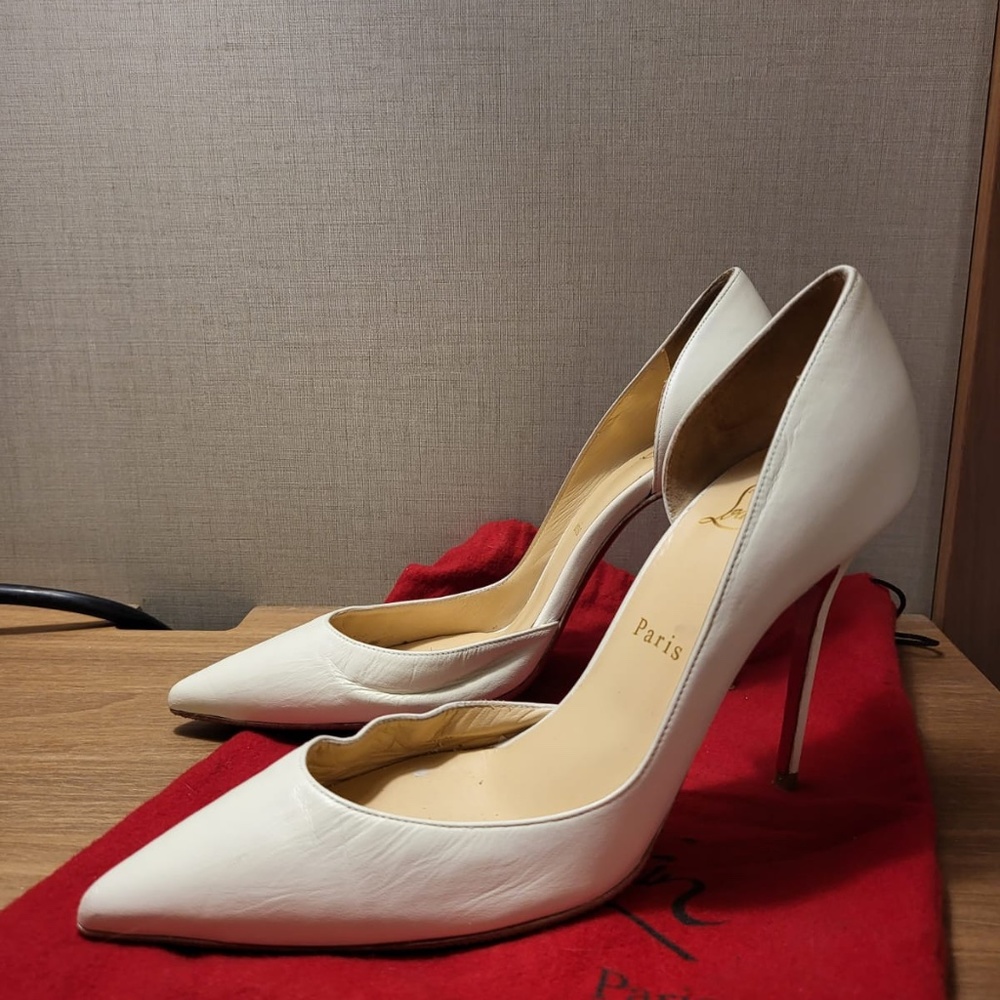 Christian Louboutin Iriza White Kid Leather 38